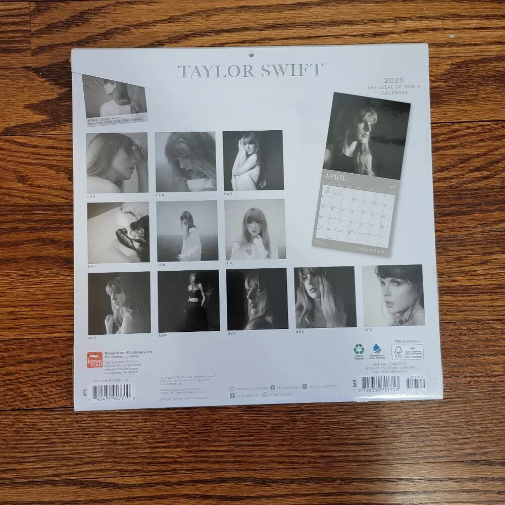 Taylor Swift 2026 Official 16 Month Calendar, 12